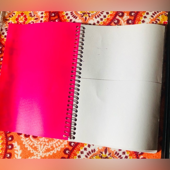 2PK black hard cover notebook with strap/ mini pink notebook with pockets - Picture 3 of 4